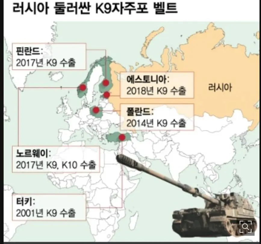한국산 K9 자주포 사갔던 주요 고객들 특징 | mbong.kr 엠봉