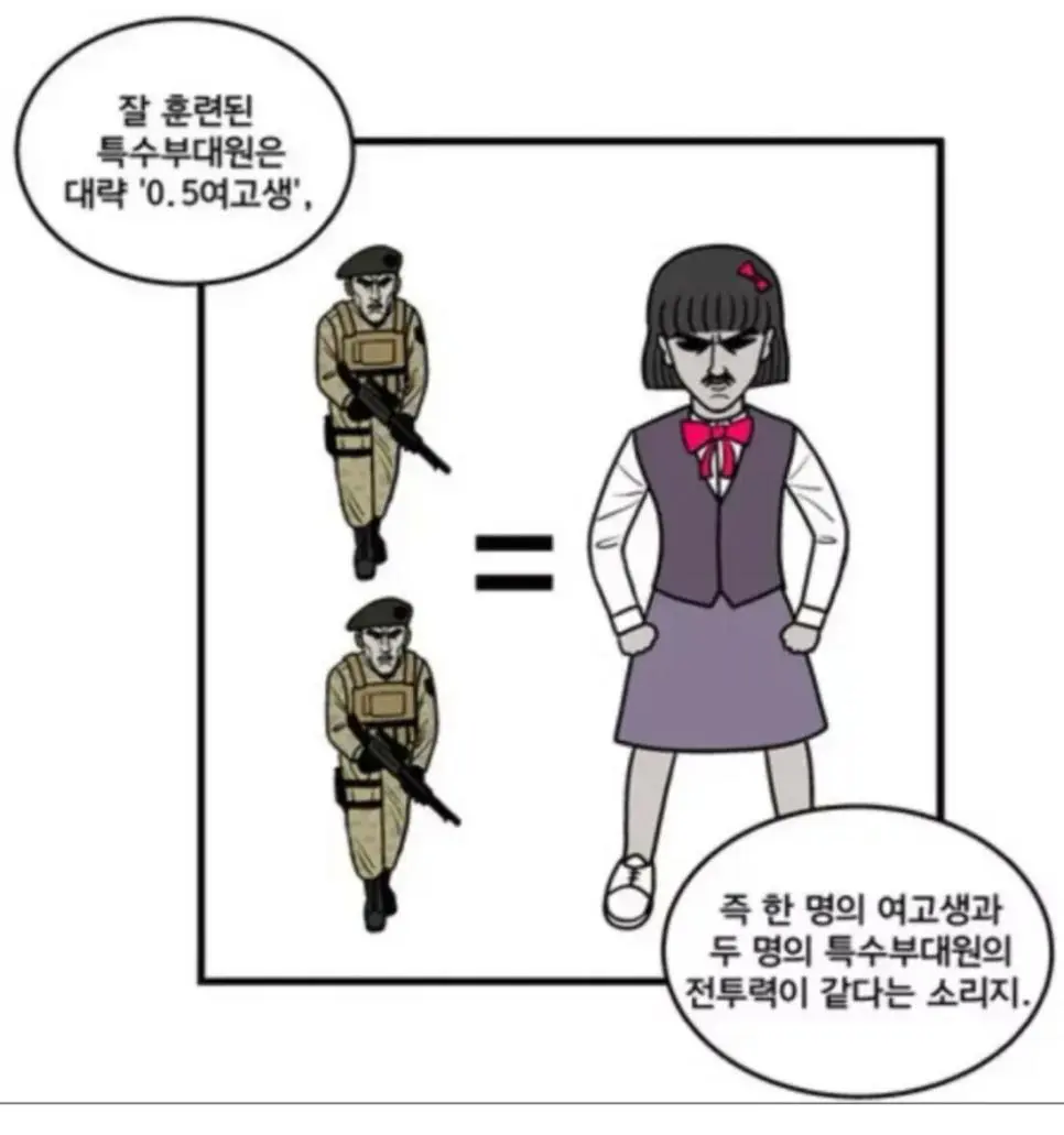 1 여고생 = 2 특수부대원 | mbong.kr 엠봉