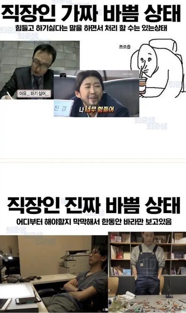 직장인의 바쁨 상태 | mbong.kr 엠봉