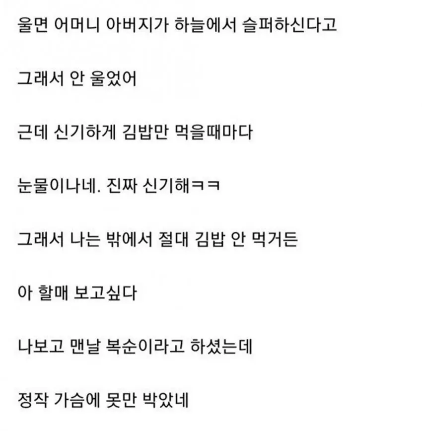 할머니가 싸주신 김밥 | 인스티즈