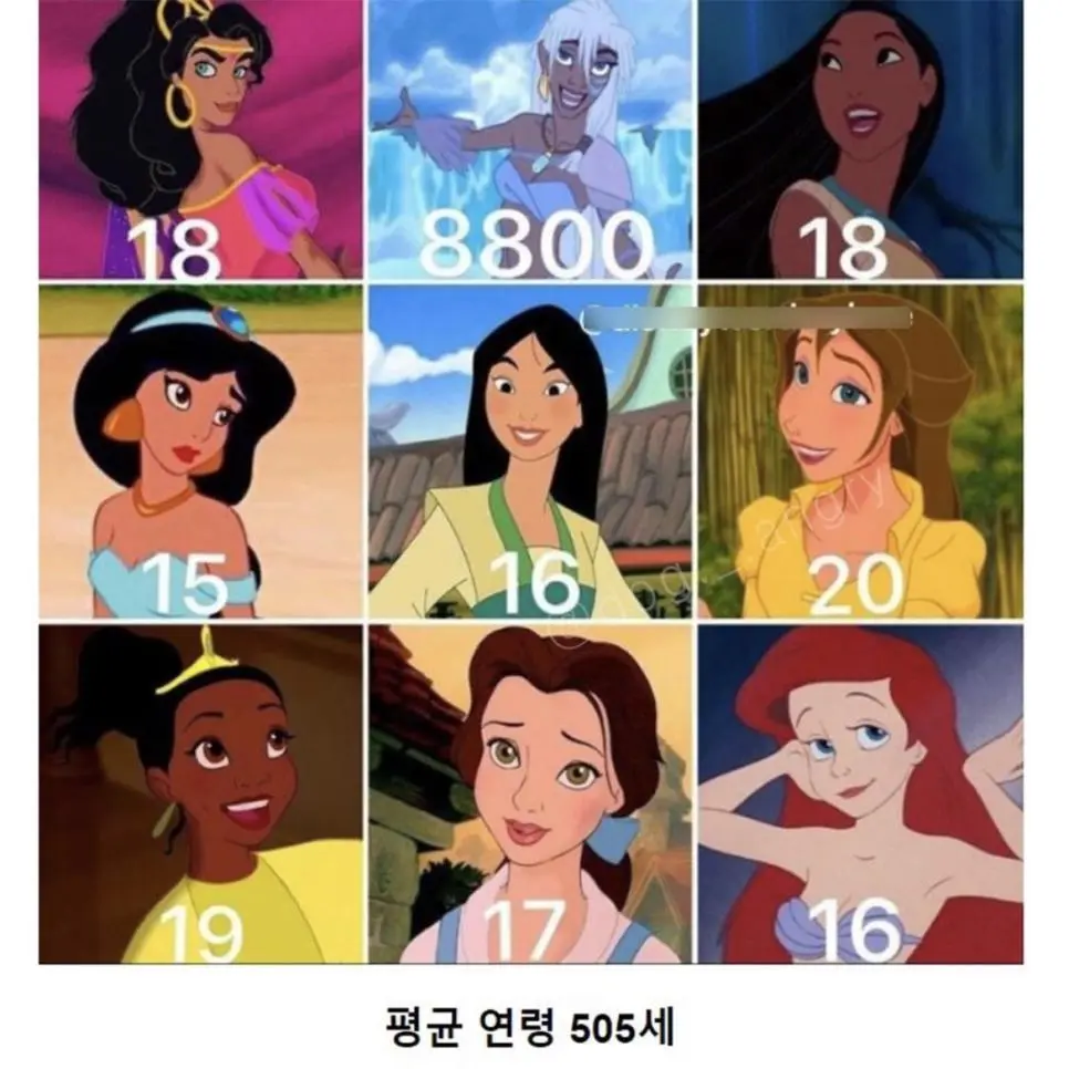 의외로 평균 연령이 높은 디즈니 공주들 | mbong.kr 엠봉