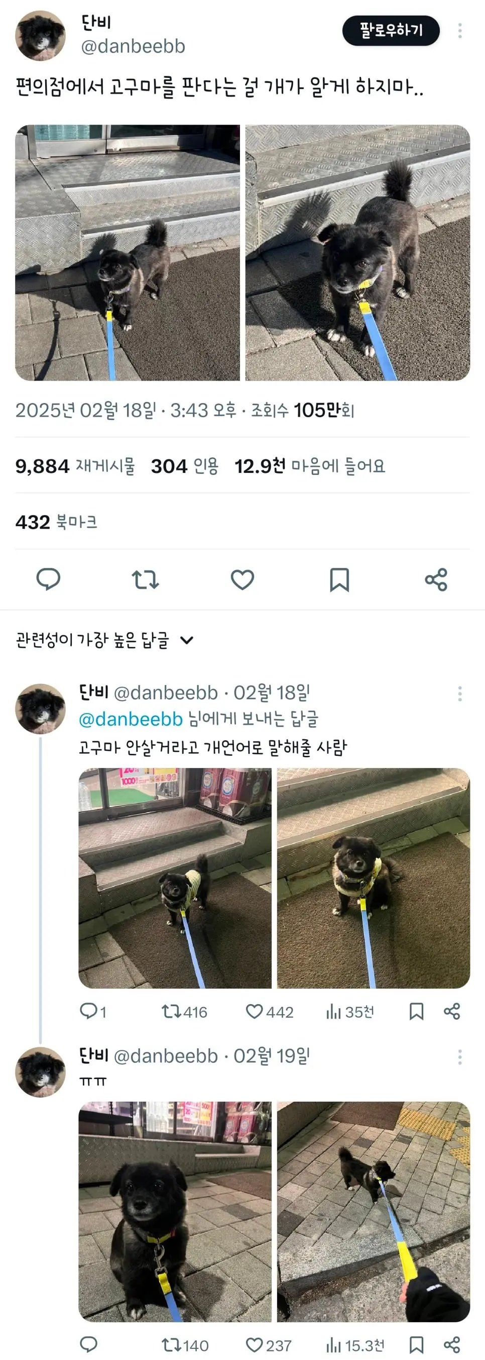 고구마를 편의점에서 판다는걸 알아버린 강아지 | 인스티즈