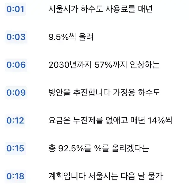 서울시 하수도 요금 매년 9.5% 인상..