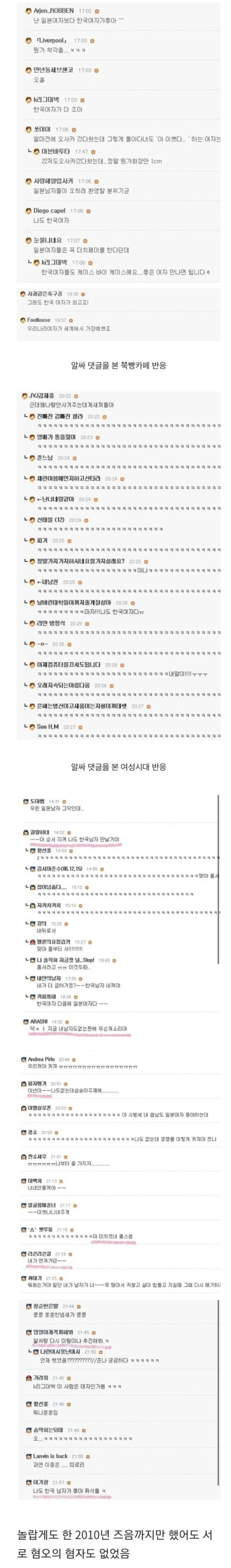 젠더갈등 거의 없던시절 한국 인터넷 | mbong.kr 엠봉