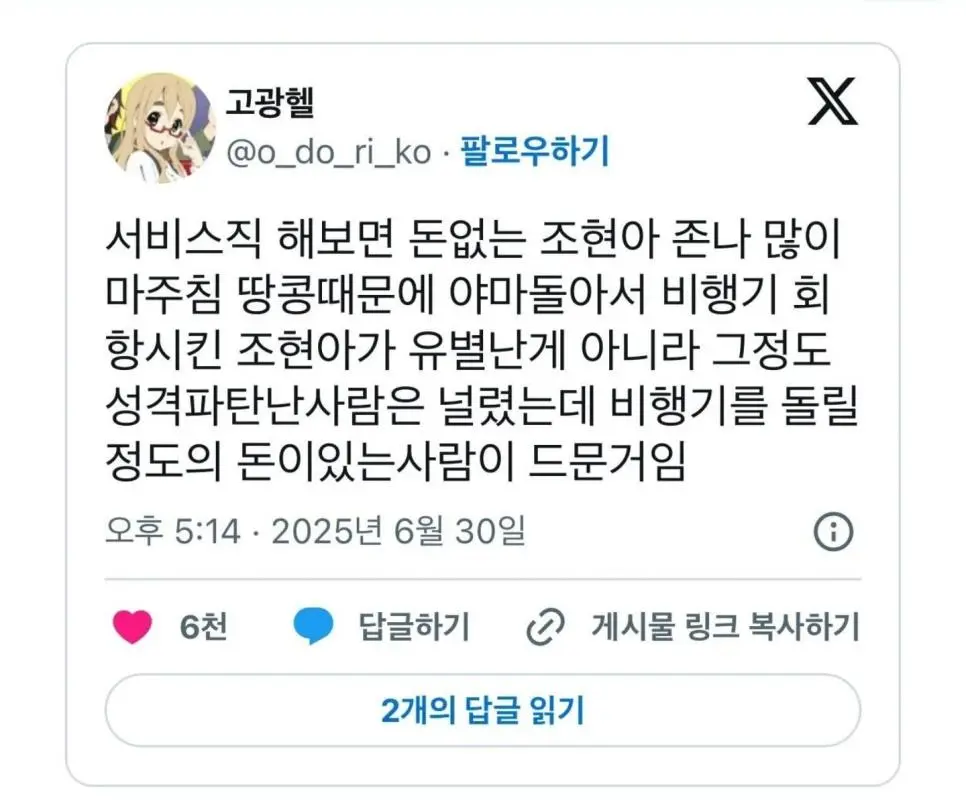 서비스직 해보면 돈없는 조현아 많이 마주침.jpg | mbong.kr 엠봉