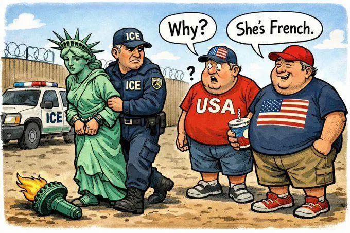 ICE가 '자유의 여신상'을 잡아간 이유 | mbong.kr 엠봉