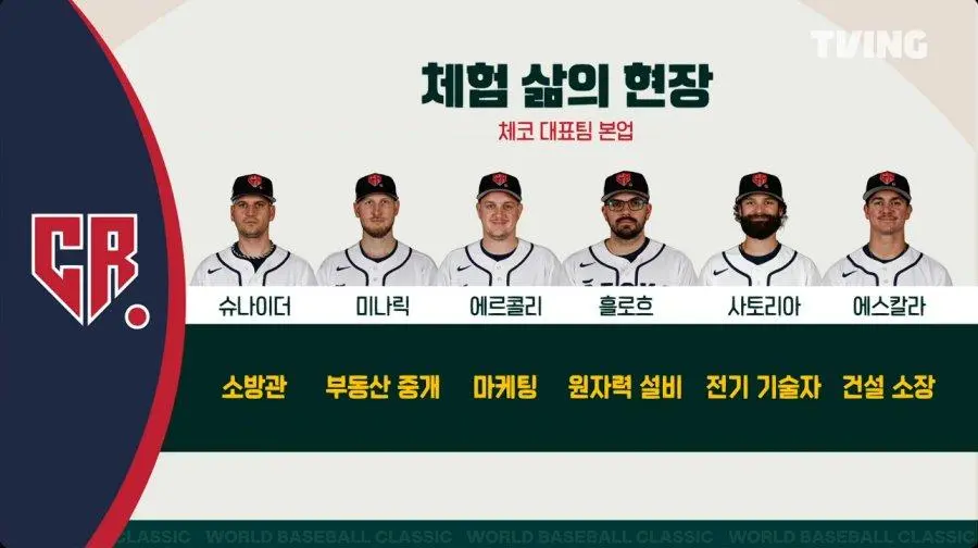 체코 야구선수들 직업 | mbong.kr 엠봉