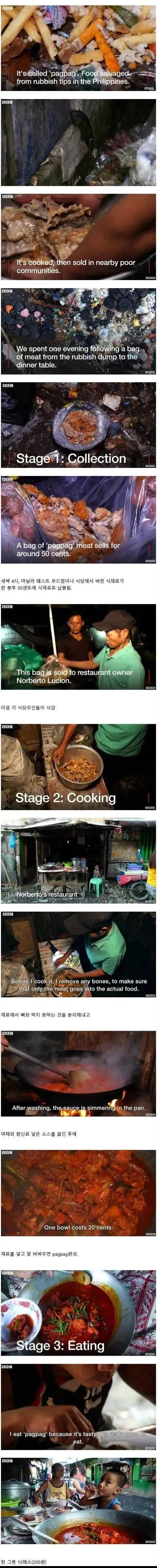 필리핀 빈민가에서 먹는 음식 | mbong.kr 엠봉