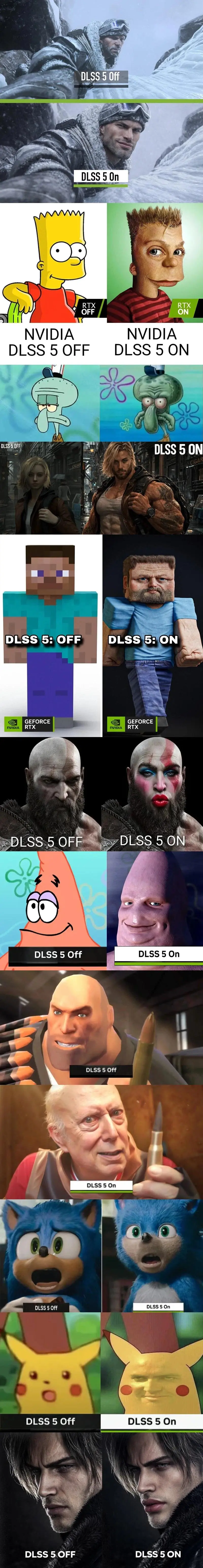 DLSS 5 조롱 밈들 | mbong.kr 엠봉