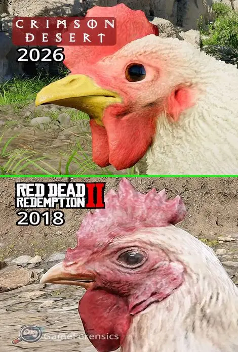 붉은사막 닭 vs 레데리2 닭 비교 | mbong.kr 엠봉