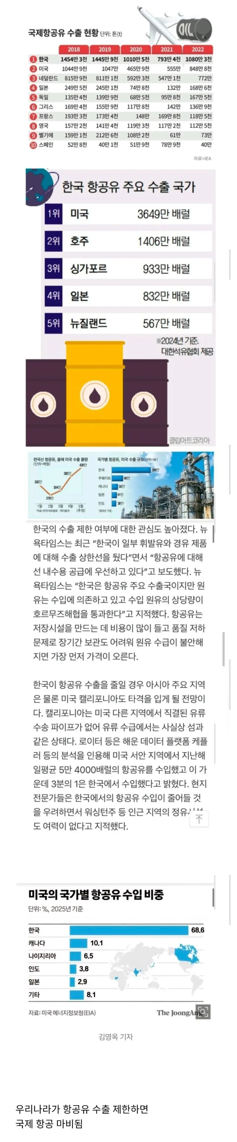 의외로 전세계 항공을 마비시킬 수 있는 나라 | mbong.kr 엠봉