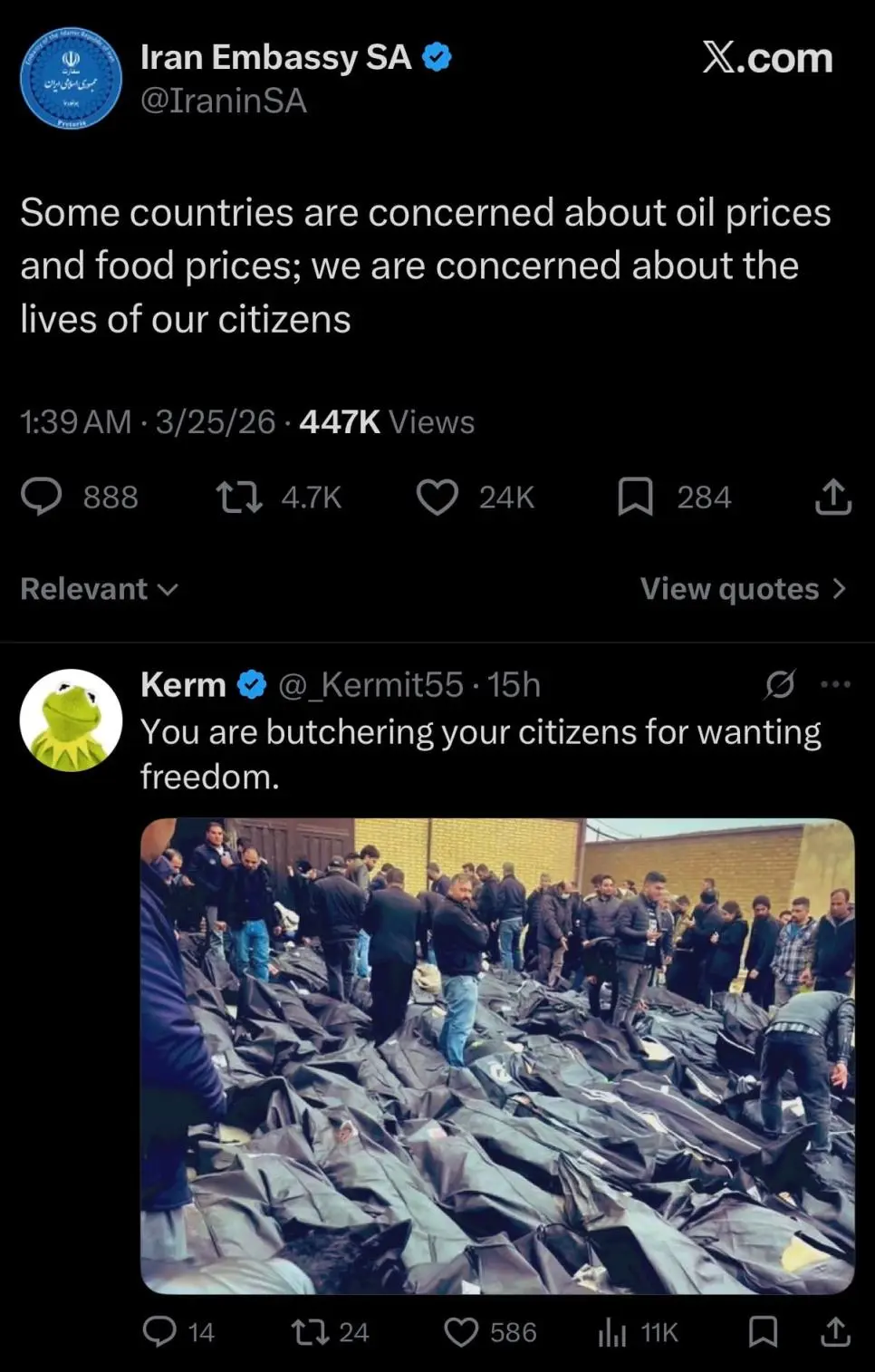 이란 “타국은 기름값과 식료품값을 걱정하지만 우리는 국민의 생명을 걱정한다” ㄷㅈ | mbong.kr 엠봉