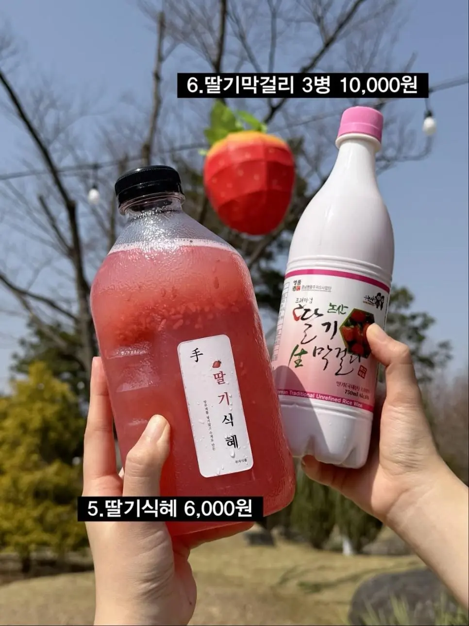 논산딸기축제에서 판매 한다는 딸기 먹거리 | mbong.kr 엠봉