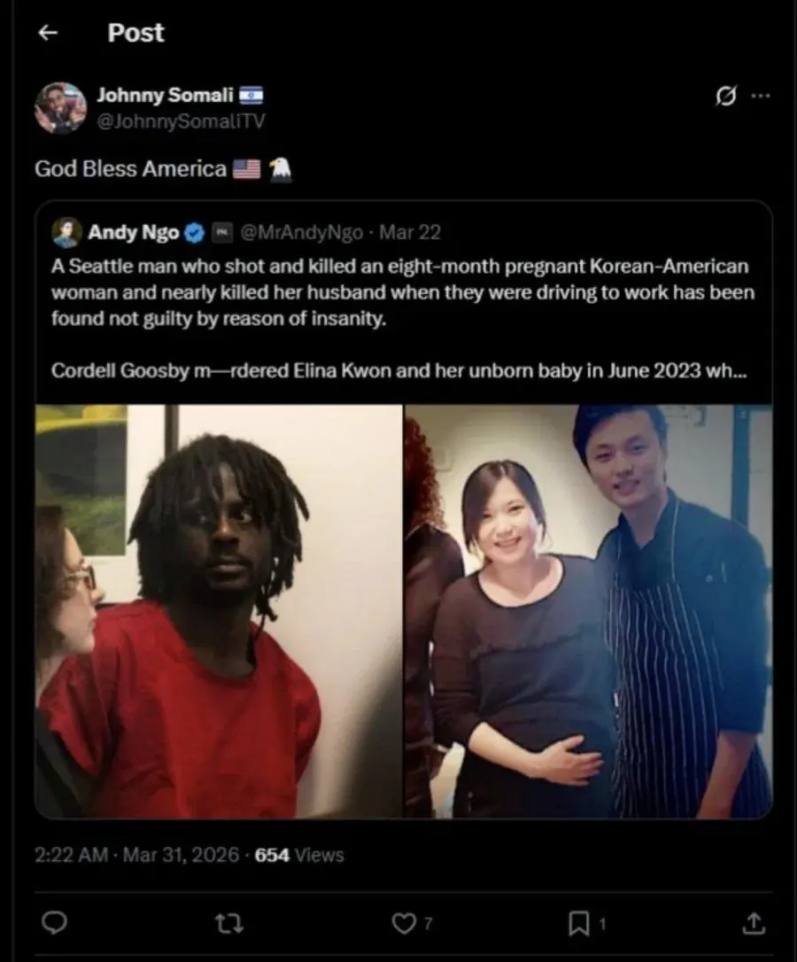 조니 소말리, 판사에게 가짜 사과 후 한국 임산부의 사망을 축하하다 | mbong.kr 엠봉