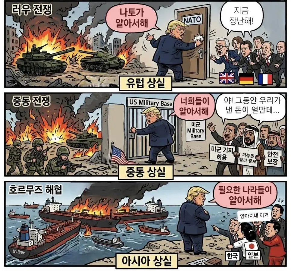 트럼프 3줄 요약 만화 ㄷㄷㄷㄷㄷ.jpg | mbong.kr 엠봉