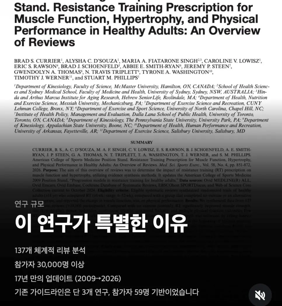 주목할만한 운동 논문 요약 | mbong.kr 엠봉