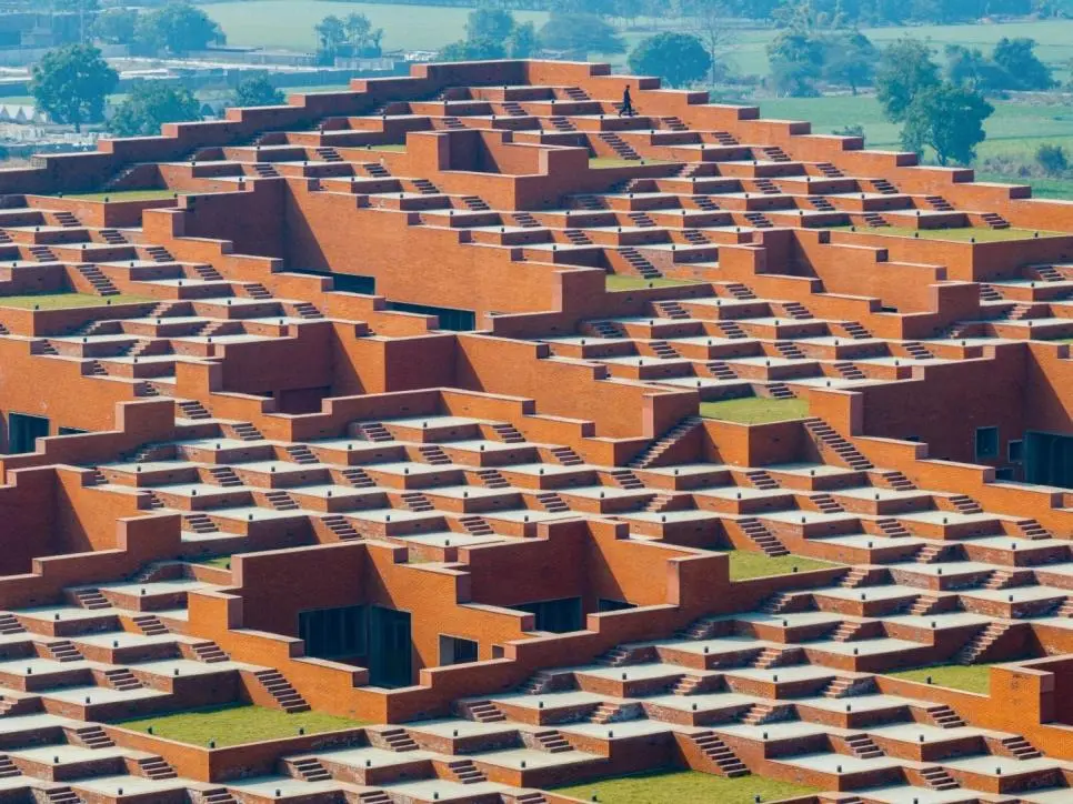 인도에 있는 특이한 기하학적인 대학 건물 | mbong.kr 엠봉