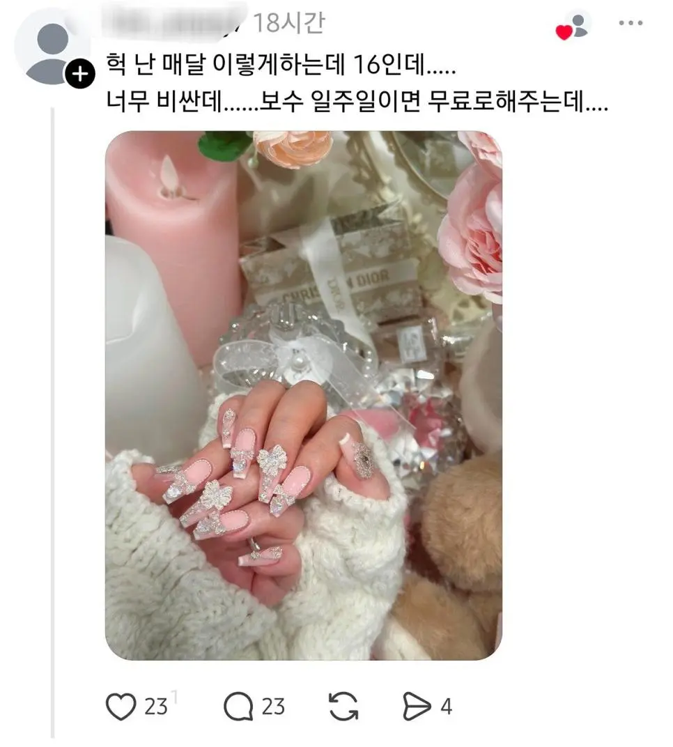 현재 스레드 난리난 16만4천원 짜리 네일아트..JPG | mbong.kr 엠봉