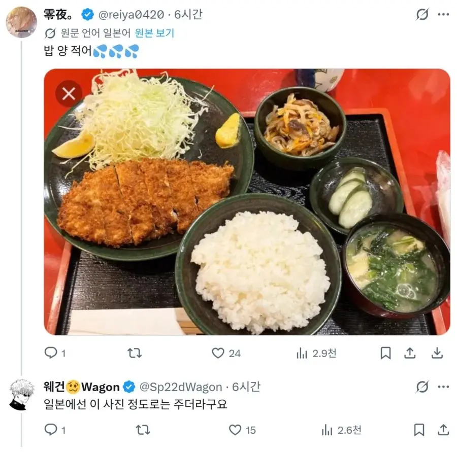 한국 돈까스 밥에 대한 일본인들 반응 | mbong.kr 엠봉