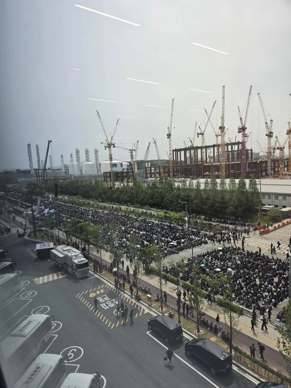 현재 평택 고덕 삼성전자 파업 시위현장 | mbong.kr 엠봉