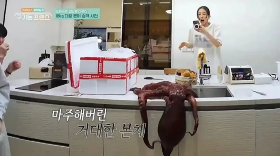 장근석이 멤버들과 먹을려고 구매한 18kg짜리 문어 크기 | mbong.kr 엠봉