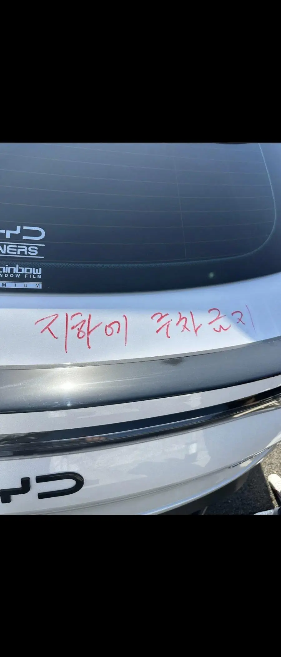 낙서 테러 당한 전기차..jpg | mbong.kr 엠봉