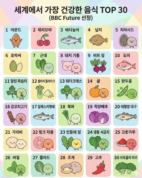 세계에서 가장 건강한 음식 TOP | mbong.kr 엠봉
