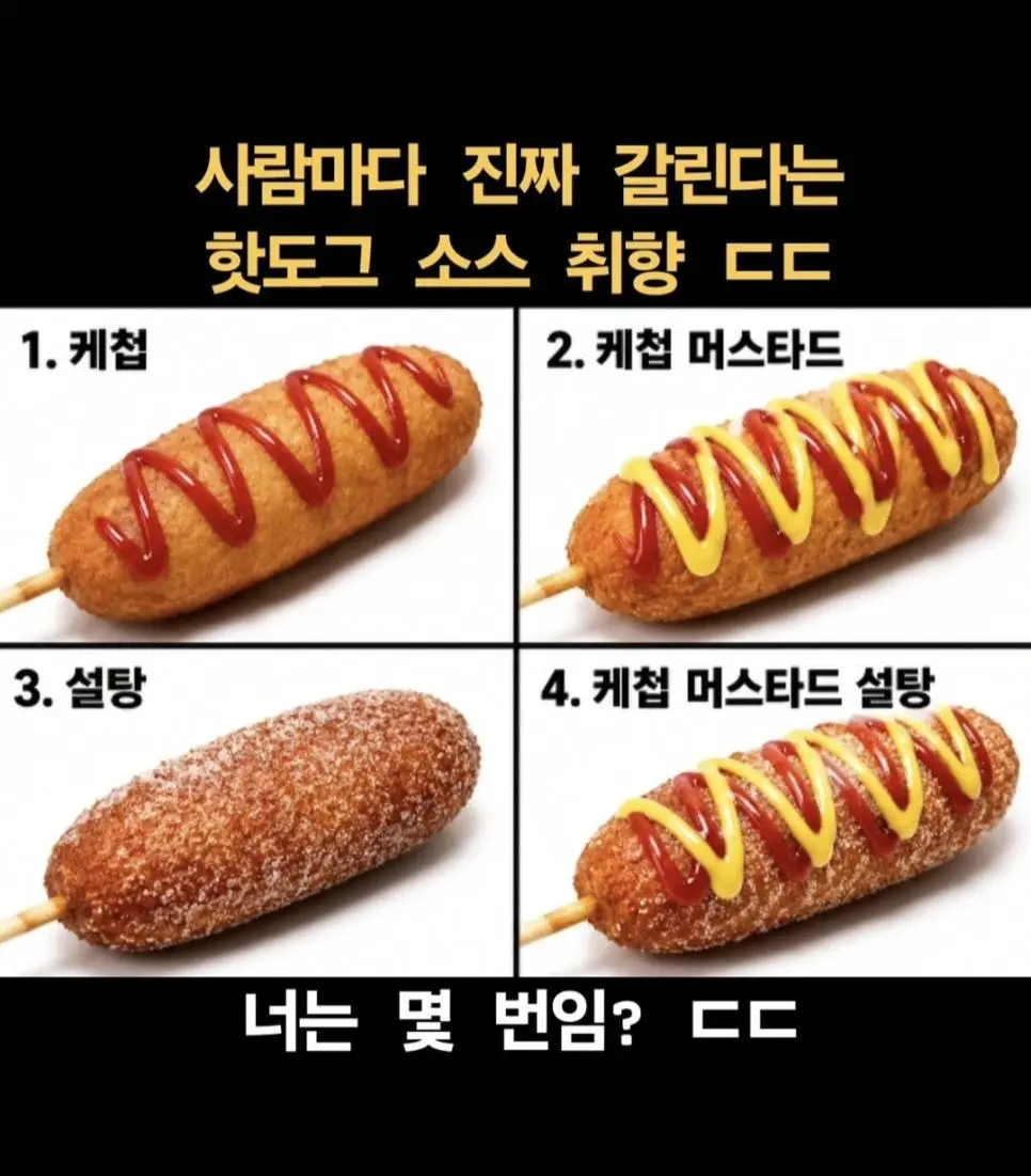 사람마다 진짜 갈린다는 핫도그 소스 취향.jpg | 인스티즈