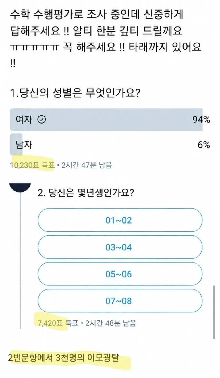 수행평가를 도와주고 싶던 3000명의 이모들 | 인스티즈